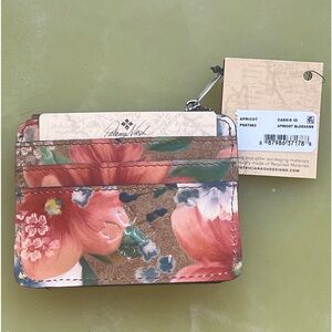 Patricia Nash Apricot Blossoms Cassis Leather
Card Case Wallet